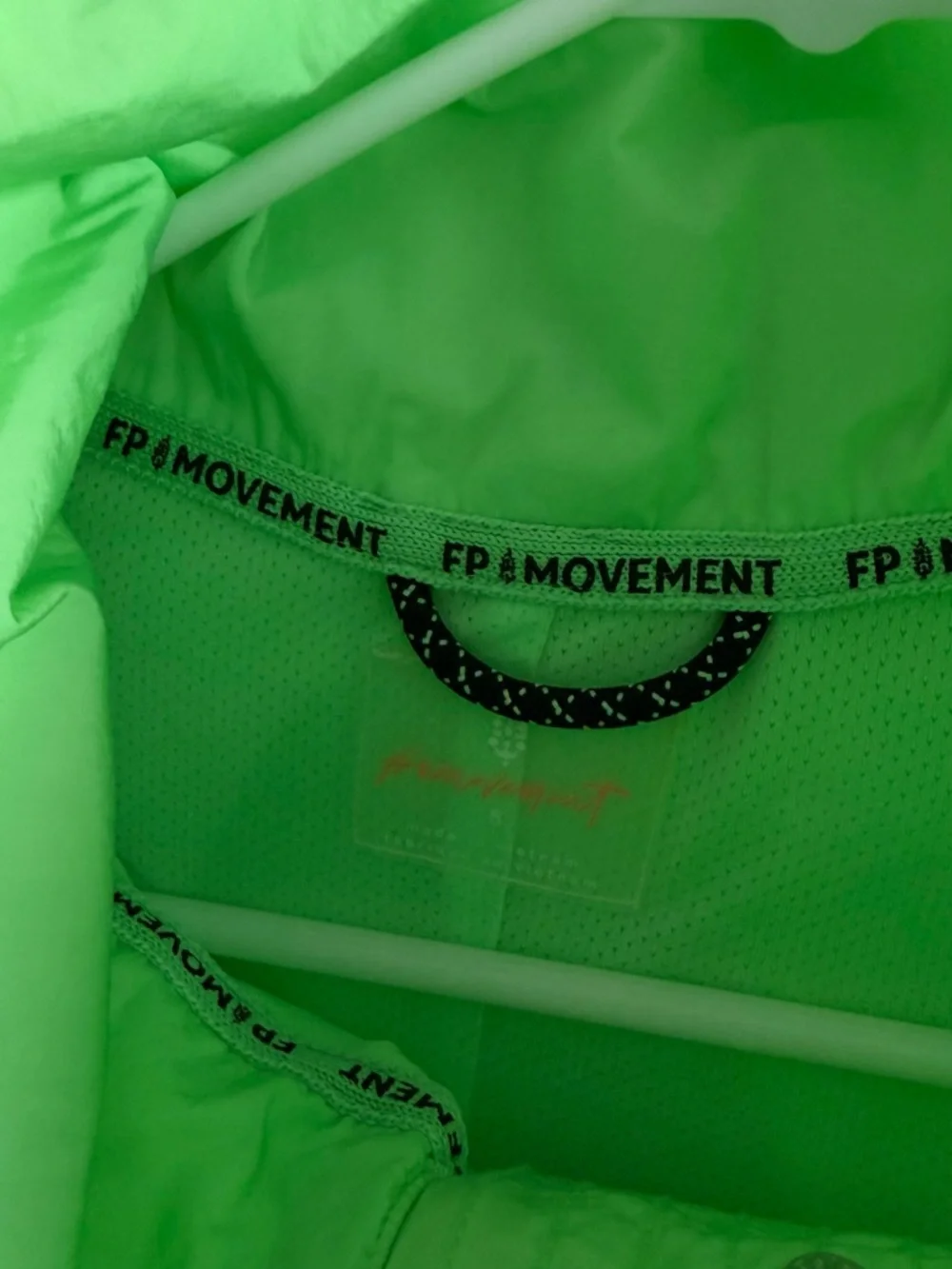 Free People Movement Aurora Maxi Windbreaker Parka in Neon Lime